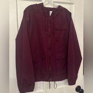 EMPYRE Burgundy Windbreaker Jacket. Size Lg. NWOT